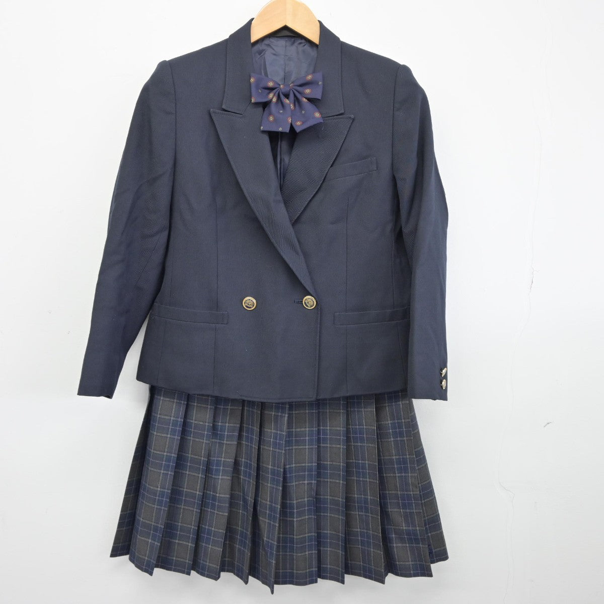 【中古】山形県 上山明新館高等学校 女子制服 4点（ブレザー・スカート・スカート）sf038492