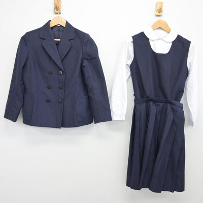 【中古】兵庫県 明石市立望海中学校 女子制服 3点（ブレザー・シャツ・ジャンパースカート）sf038515