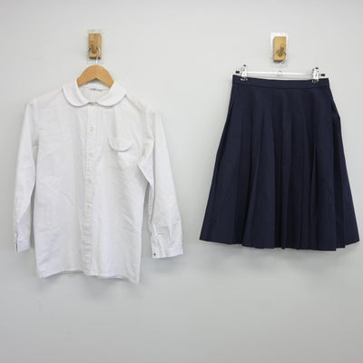 【中古】兵庫県 明石市立望海中学校 女子制服 2点（シャツ・スカート）sf038516