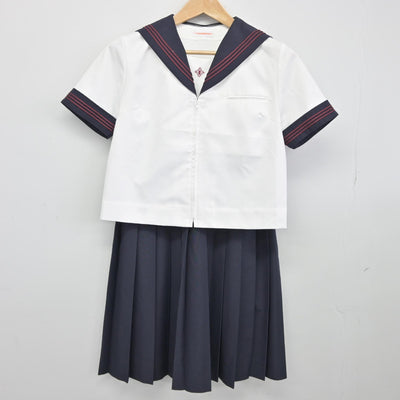 【中古】東京都 日本大学豊山女子中学校 女子制服 2点（セーラー服・スカート）sf038531