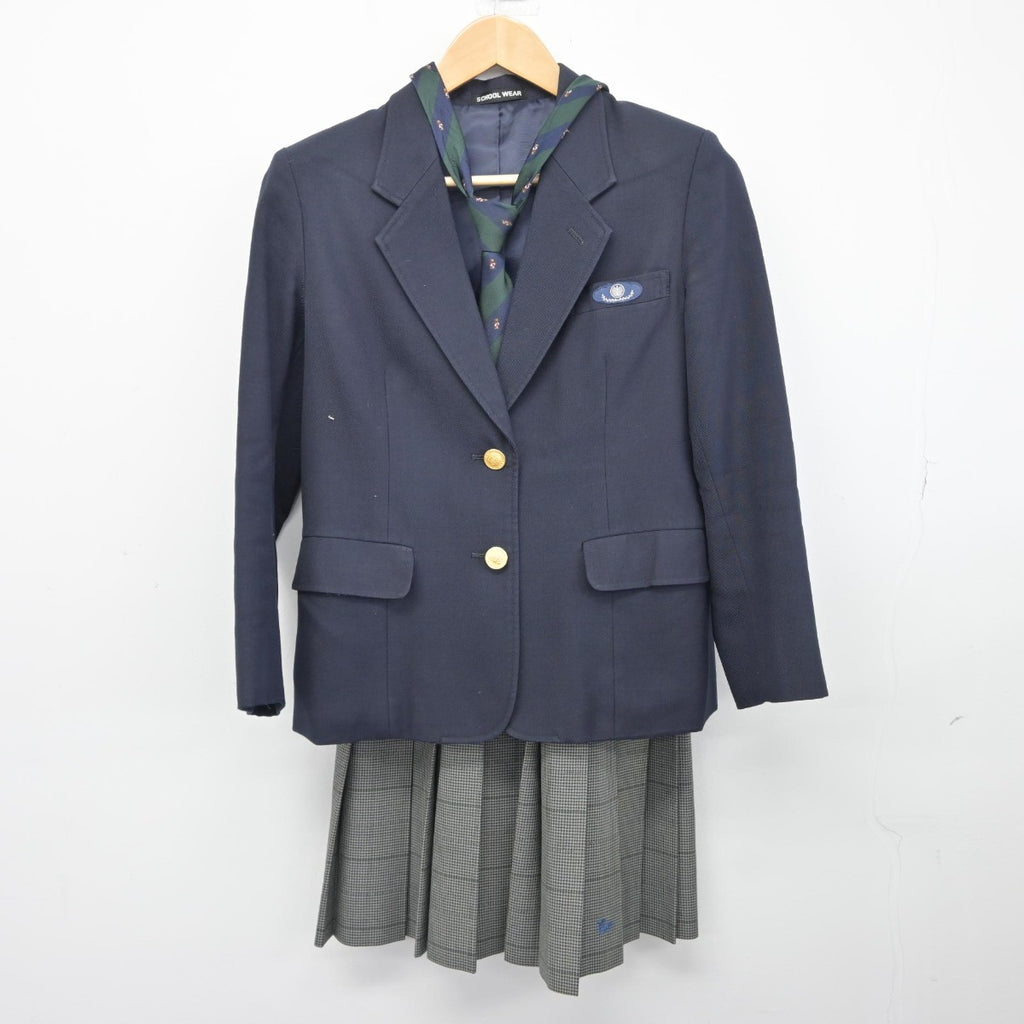 【中古】東京都 調布南高等学校 女子制服 3点（ブレザー・スカート）sf038553