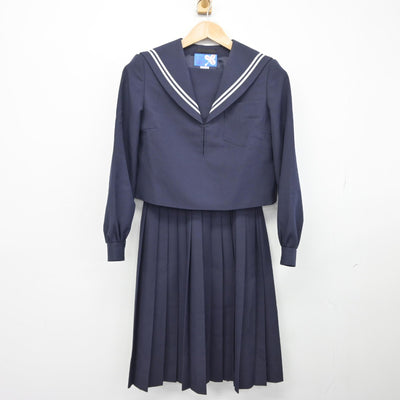 【中古】愛知県 鶴城中学校 女子制服 2点（セーラー服・スカート）sf038565