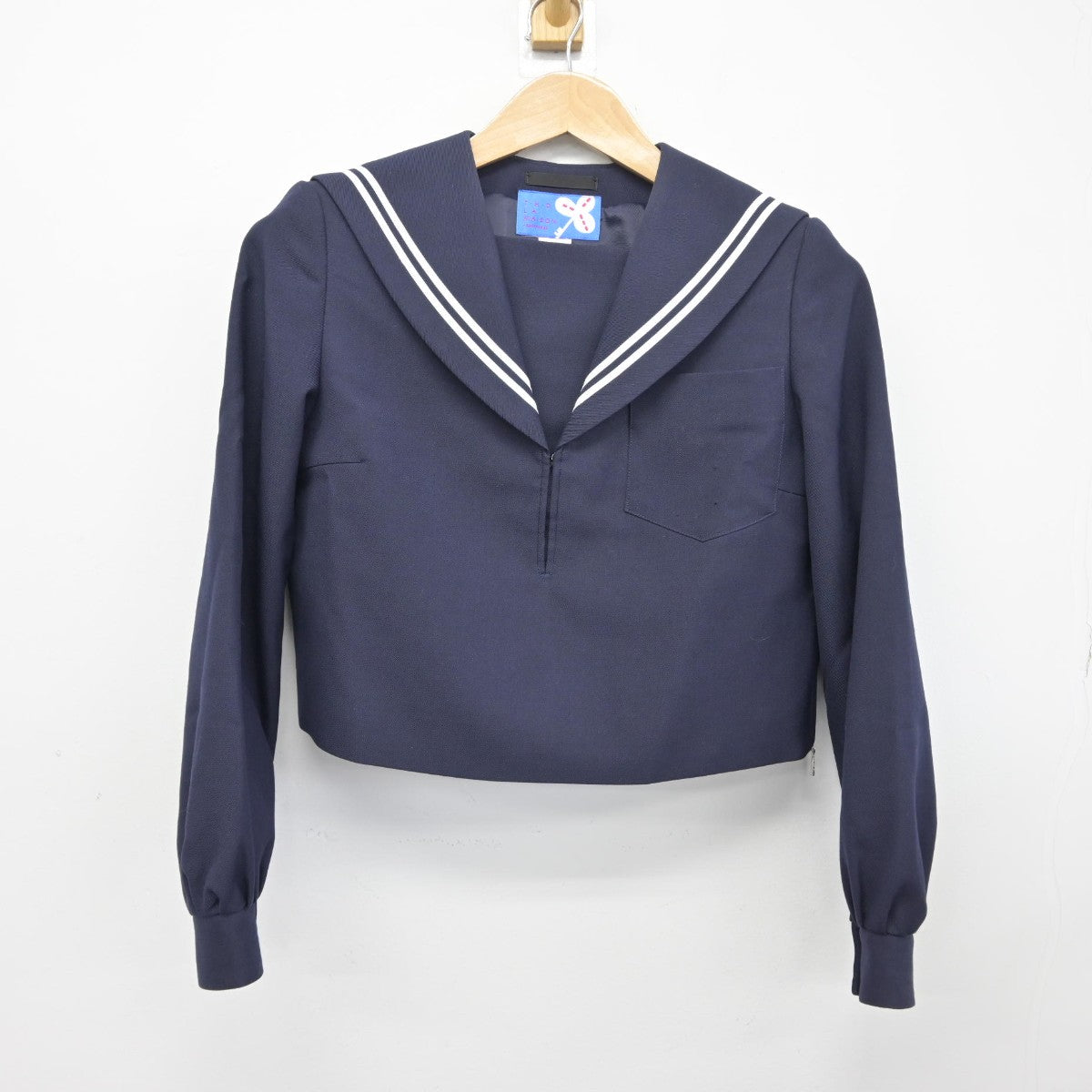 【中古】愛知県 鶴城中学校 女子制服 2点（セーラー服・スカート）sf038565