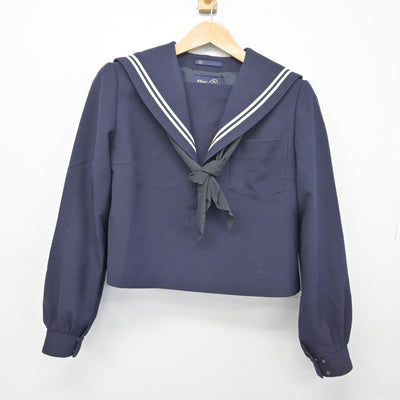 【中古】愛知県 鶴城中学校 女子制服 3点（セーラー服・スカート）sf038566