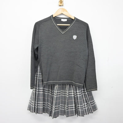 【中古】埼玉県 正智深谷高等学校 女子制服 5点（ブレザー・ニット・スカート）sf038571