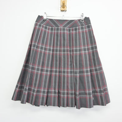 【中古】埼玉県 正智深谷高等学校 女子制服 4点（ニットベスト・シャツ・スカート）sf038572