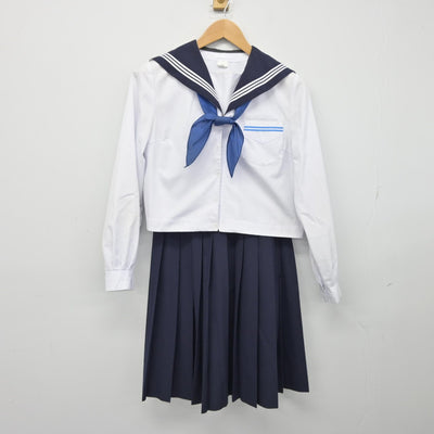 【中古】北海道 永山南中学校 女子制服 4点（セーラー服・セーラー服・スカート）sf038578