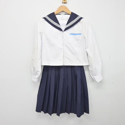 【中古】北海道 永山南中学校 女子制服 3点（セーラー服・セーラー服・スカート）sf038579