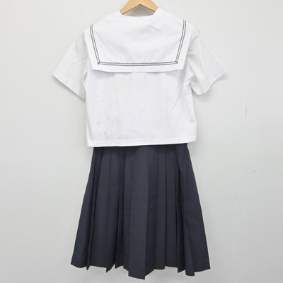 【中古】福井県 灯明寺中学校 女子制服 3点（セーラー服・セーラー服・スカート）sf038587