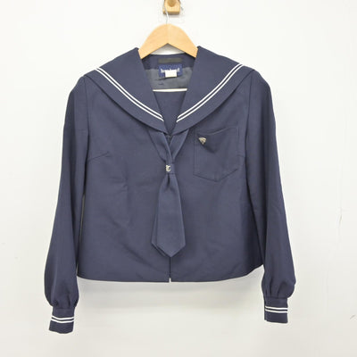 【中古】福井県 灯明寺中学校 女子制服 2点（セーラー服・スカート）sf038588