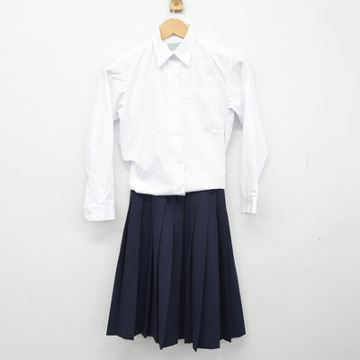 【中古】岡山県 操南中学校 女子制服 2点（シャツ・スカート）sf038601