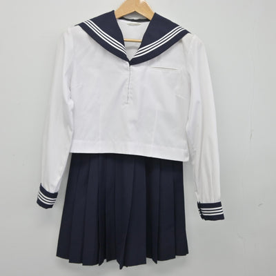 【中古】埼玉県 本庄高等学校 女子制服 2点（セーラー服・スカート）sf038639