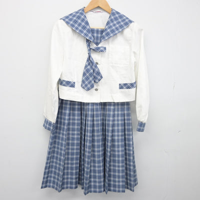 【中古】茨城県 大洗南中学校 女子制服 3点（セーラー服・スカート）sf038643