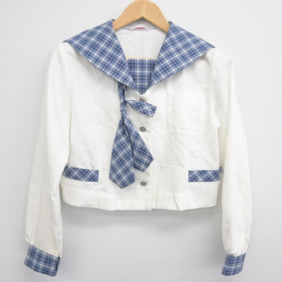 【中古】茨城県 大洗南中学校 女子制服 3点（セーラー服・スカート）sf038643