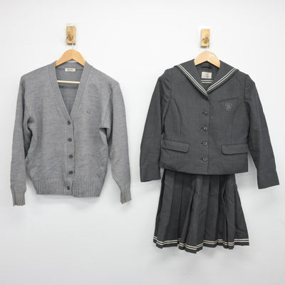 【中古】埼玉県 秩父農工科学高等学校 女子制服 3点（ニット・セーラー服・スカート）sf038646