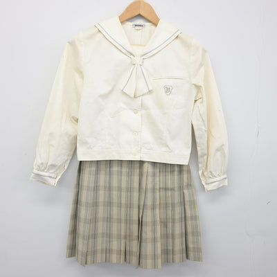 【中古】埼玉県 秩父農工科学高等学校 女子制服 2点（セーラー服・スカート）sf038647