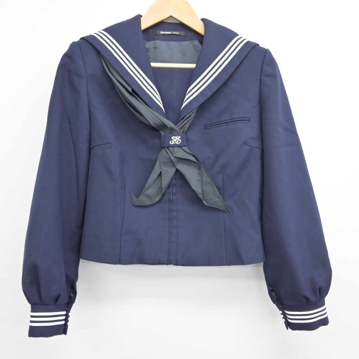 【中古】神奈川県 座間市立西中学校 女子制服 3点（セーラー服・スカート）sf038652