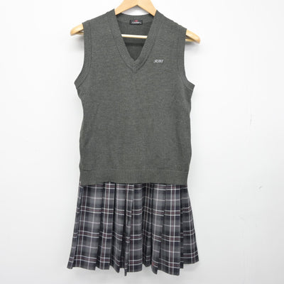 【中古】北海道 剣淵高等学校 女子制服 4点（ブレザー・ニットベスト・スカート）sf038670