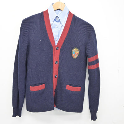 【中古】広島県 福山英数学館高等学校 女子制服 2点（ニット・シャツ）sf038675