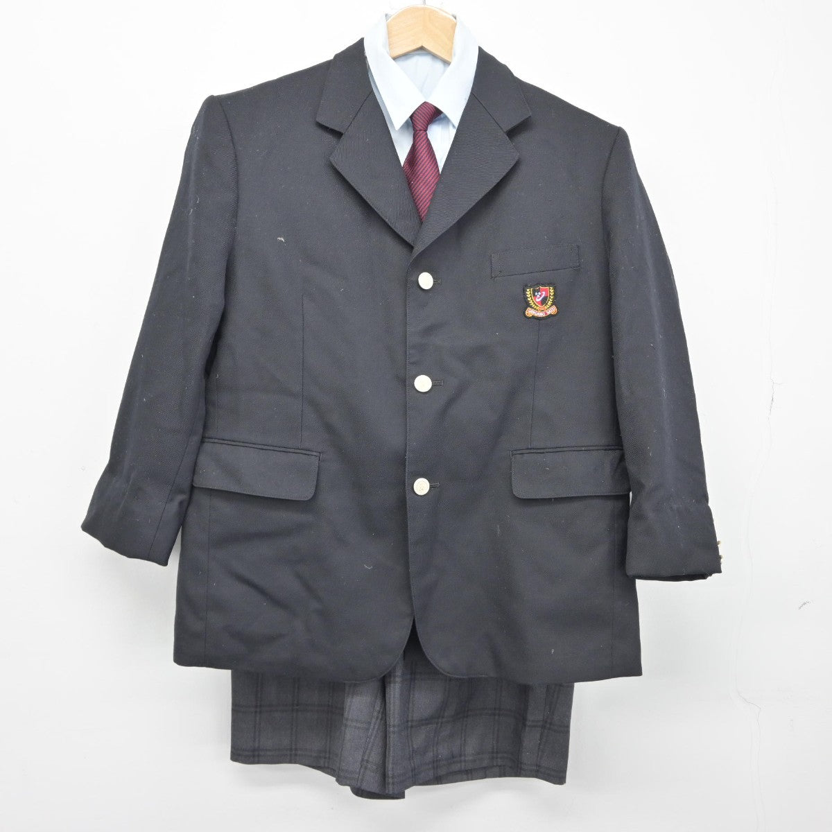 【中古】広島県 ぎんがの郷小学校 男子制服 6点（ブレザー・シャツ・ズボン）sf038678