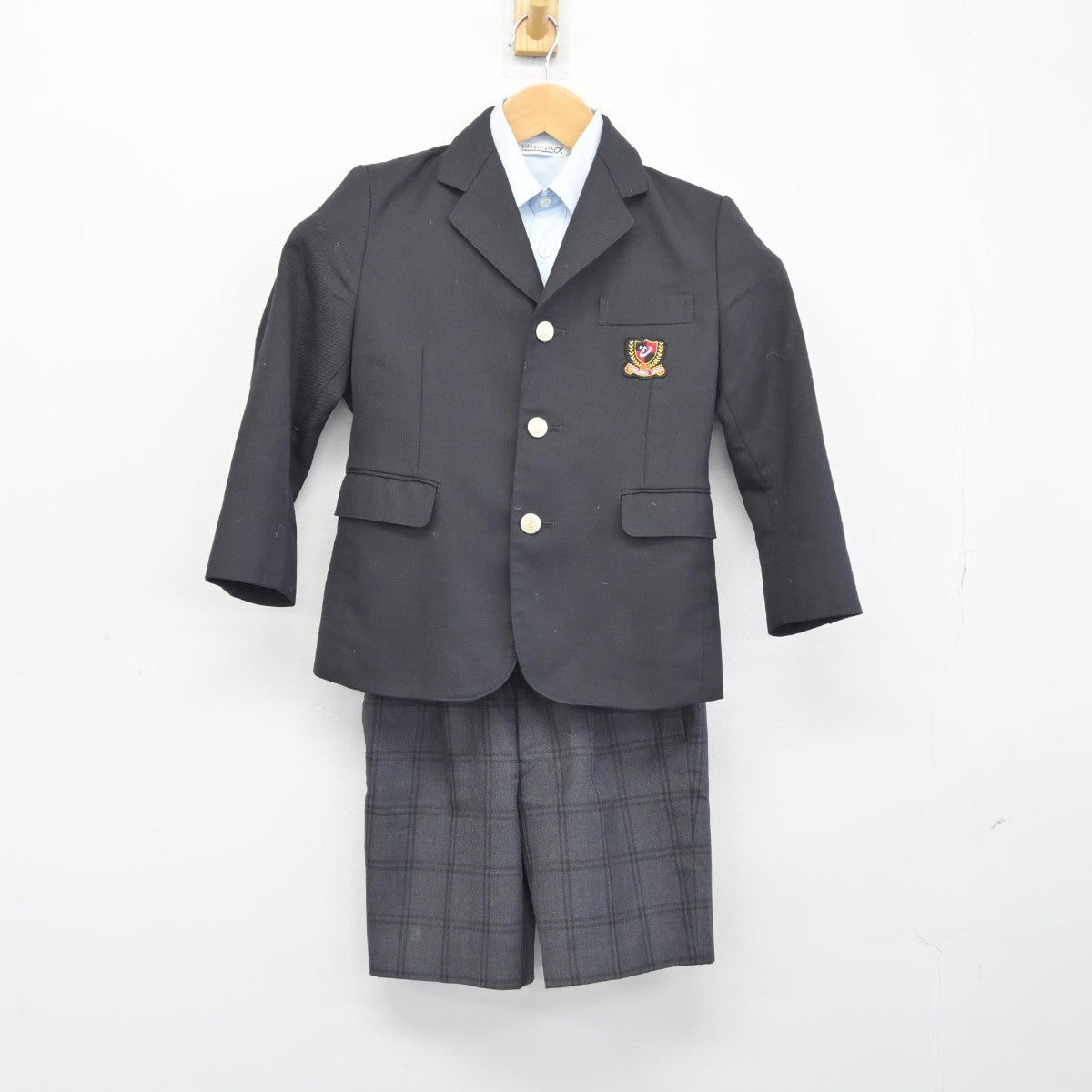 【中古】広島県 ぎんがの郷小学校 男子制服 3点（ブレザー・シャツ・ズボン）sf038684