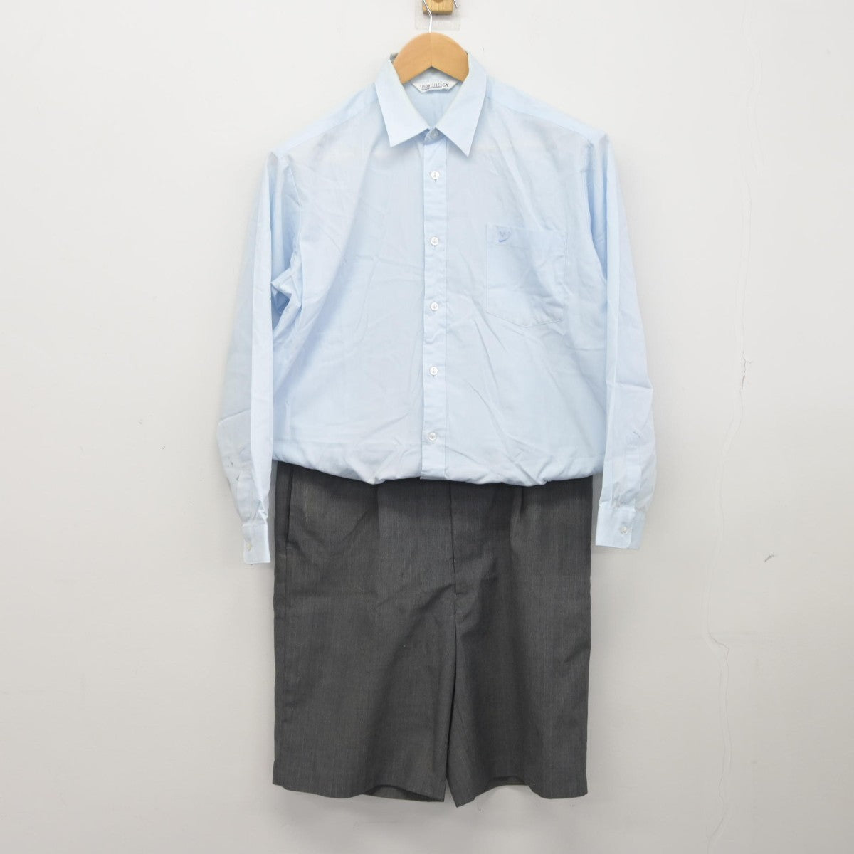 【中古】広島県 ぎんがの郷小学校 男子制服 2点（シャツ・ズボン）sf038686