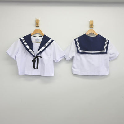 【中古】愛知県 古知野中学校 女子制服 4点（セーラー服・スカート）sf038694