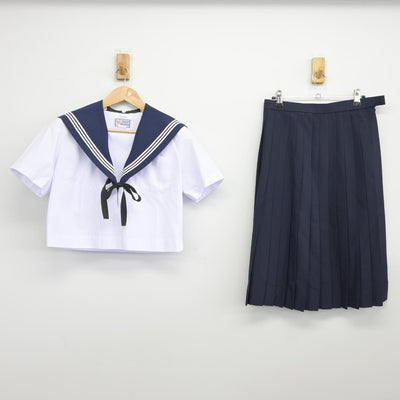 【中古】愛知県 古知野中学校 女子制服 3点（セーラー服・スカート）sf038695