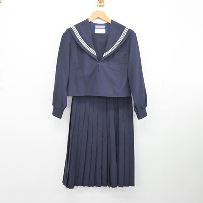 【中古】愛知県 古知野中学校 女子制服 2点（セーラー服・スカート）sf038697