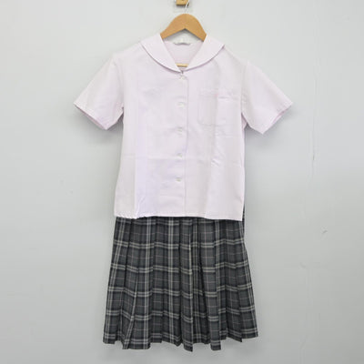 【中古】東京都 藤村女子中学校 女子制服 3点（ニットベスト・シャツ・スカート）sf038706