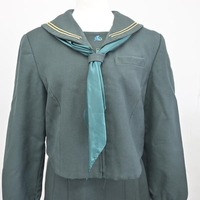 【中古】佐賀県 弘学館高等学校 女子制服 3点（セーラー服・スカート）sf038710