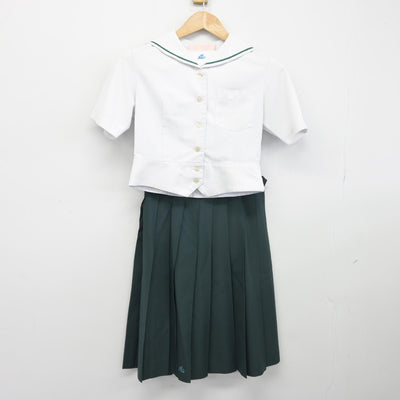 【中古】佐賀県 弘学館中学校 女子制服 2点（セーラー服・スカート）sf038715