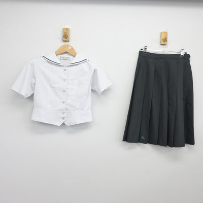 【中古】佐賀県 弘学館高等学校 女子制服 3点（セーラー服・スカート）sf038716