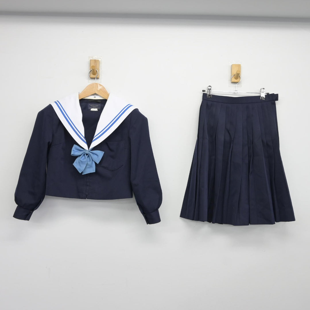 【中古】愛知県 三好丘中学校 女子制服 3点（セーラー服・スカート）sf038723