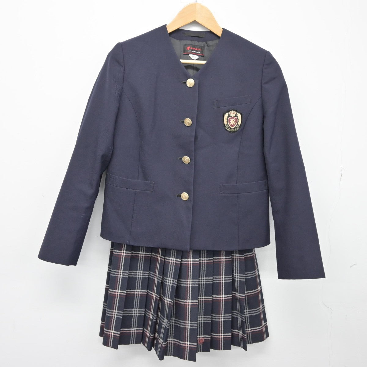 【中古】岡山県 高梁日新高等学校 女子制服 2点（ブレザー・スカート）sf038731