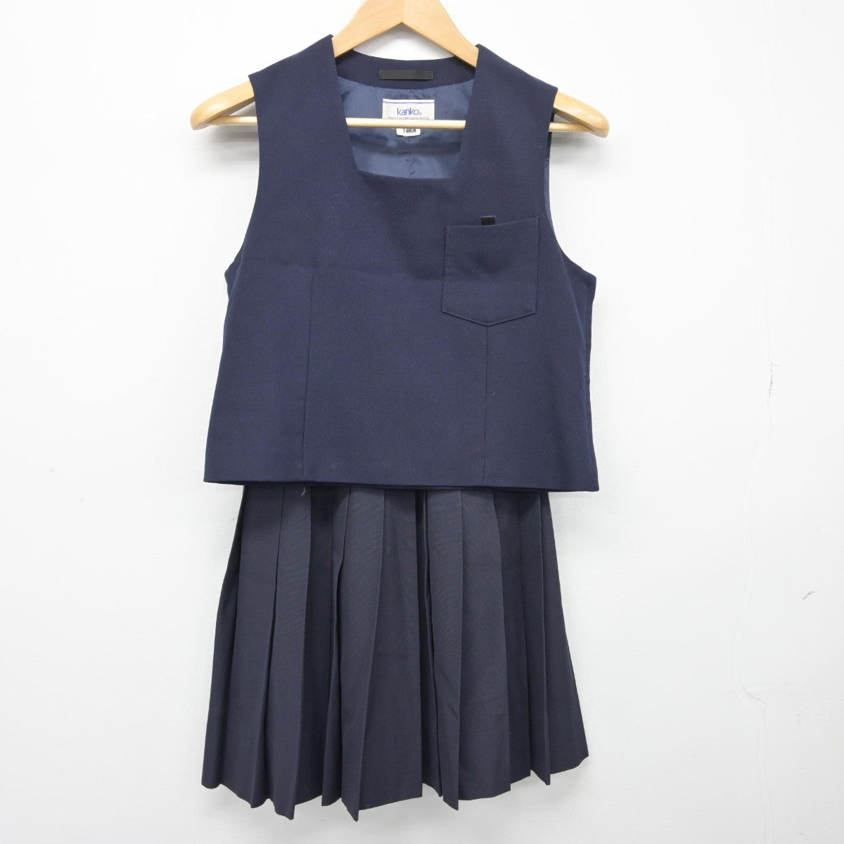 【中古】兵庫県 玉津中学校 女子制服 3点（ブレザー・ベスト・スカート）sf038737