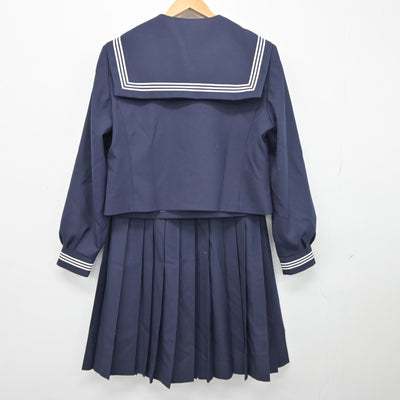 【中古】福島県 いわき市立小川中学校 女子制服 3点（セーラー服・スカート）sf038741