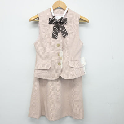 【中古】 事務服 女子制服 3点（ベスト・スカート）sf038744