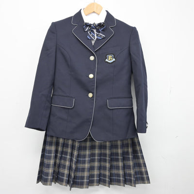 【中古】宮城県 八乙女中学校 女子制服 5点（ブレザー・ニット・シャツ・スカート）sf038751