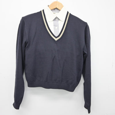 【中古】兵庫県 尼崎高等学校 女子制服 2点（ニット・シャツ）sf038758