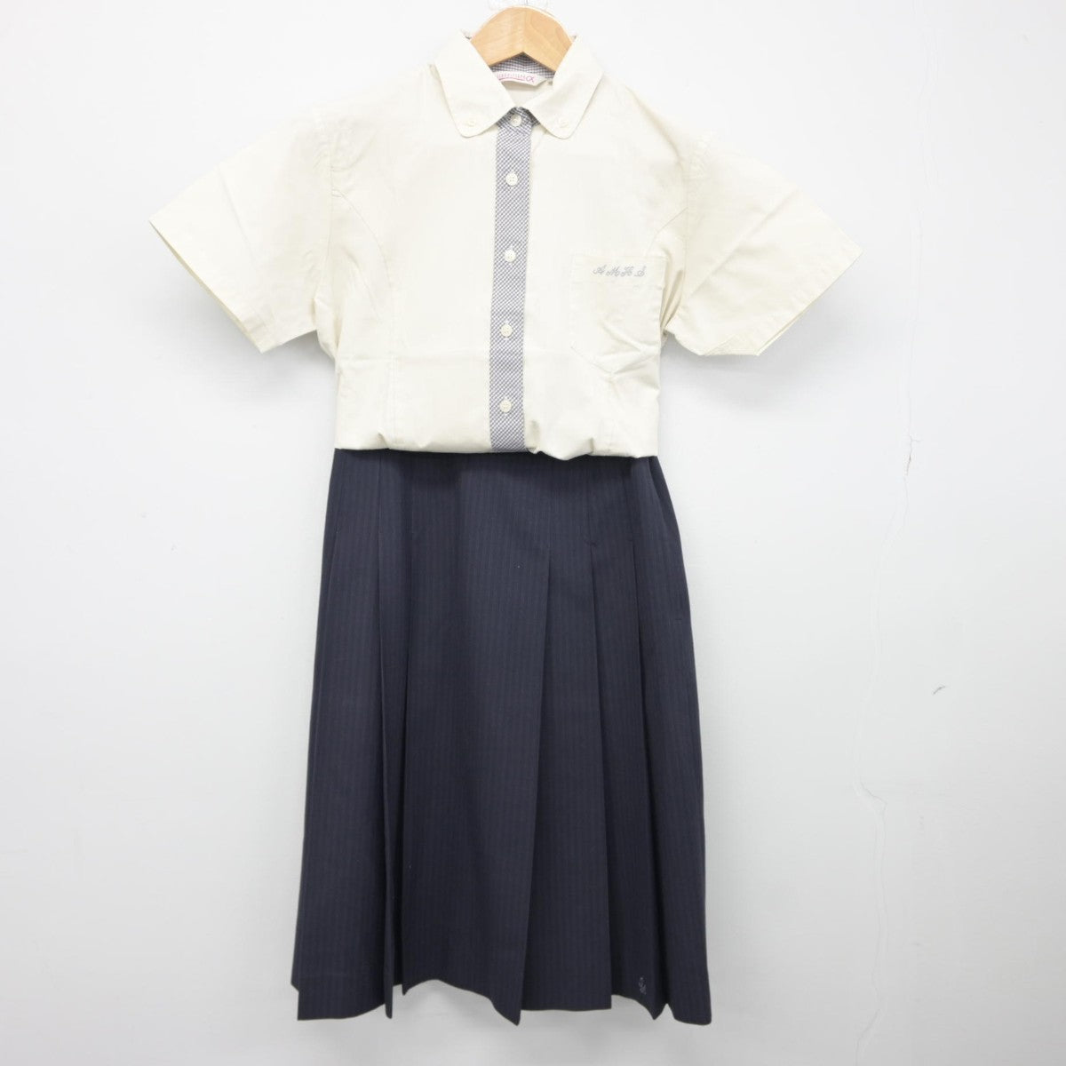 【中古】兵庫県 尼崎高等学校 女子制服 3点（シャツ・スカート）sf038760