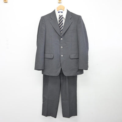 【中古】千葉県 銚子高等学校 男子制服 4点（ブレザー・シャツ・ズボン）sf038787