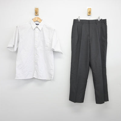 【中古】千葉県 銚子高等学校 男子制服 2点（シャツ・ズボン）sf038789