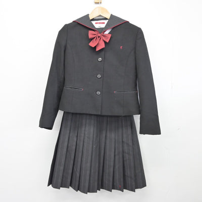 【中古】北海道 立命館慶祥中学校 女子制服 4点（ブレザー・セーラー服・スカート）sf038795