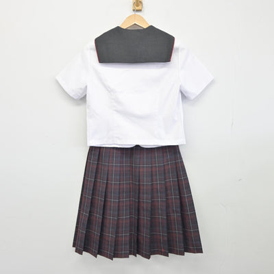 【中古】北海道 立命館慶祥中学校 女子制服 2点（セーラー服・スカート）sf038796