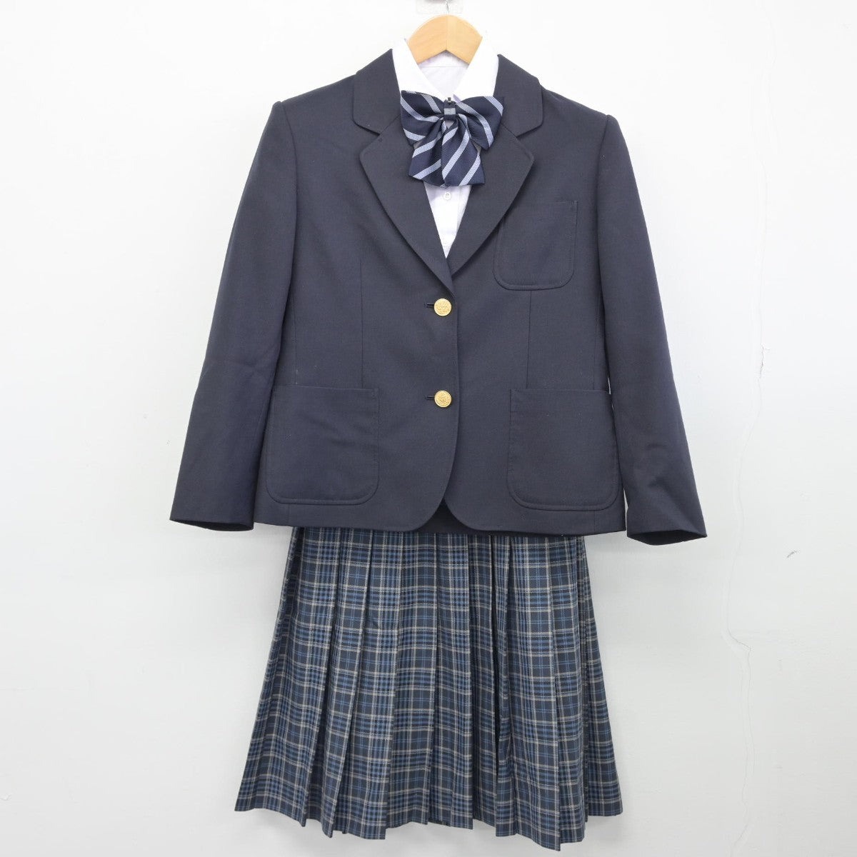 【中古】千葉県 有吉中学校 女子制服 4点（ブレザー・シャツ・スカート）sf038822