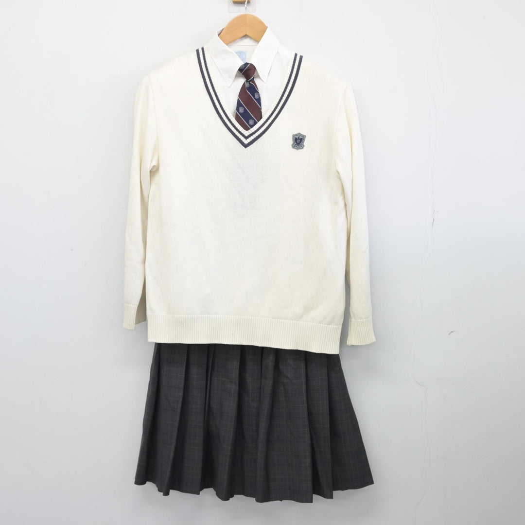 【中古】福岡県 上智福岡中学高等学校 女子制服 6点（ブレザー・ニット・シャツ・スカート）sf038840 | 中古制服通販パレイド