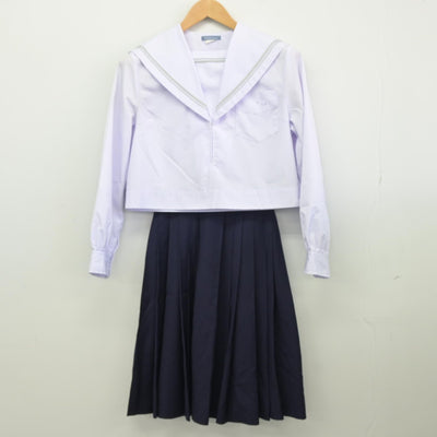 【中古】大阪府 四天王寺中学校高等学校 女子制服 3点（セーラー服・スカート）sf038850