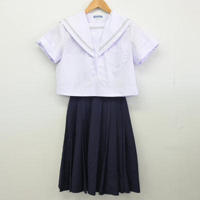 【中古】大阪府 四天王寺中学校高等学校 女子制服 3点（セーラー服・スカート）sf038850