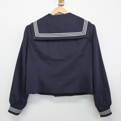 【中古】滋賀県 膳所高等学校 女子制服 3点（セーラー服・スカート）sf038858